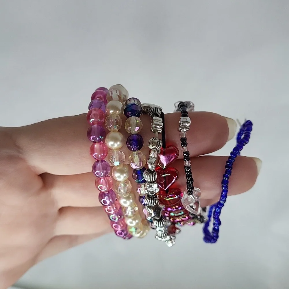 Vintage Days of the Bracelets 1990s Elastic Bead Jewelry (7)